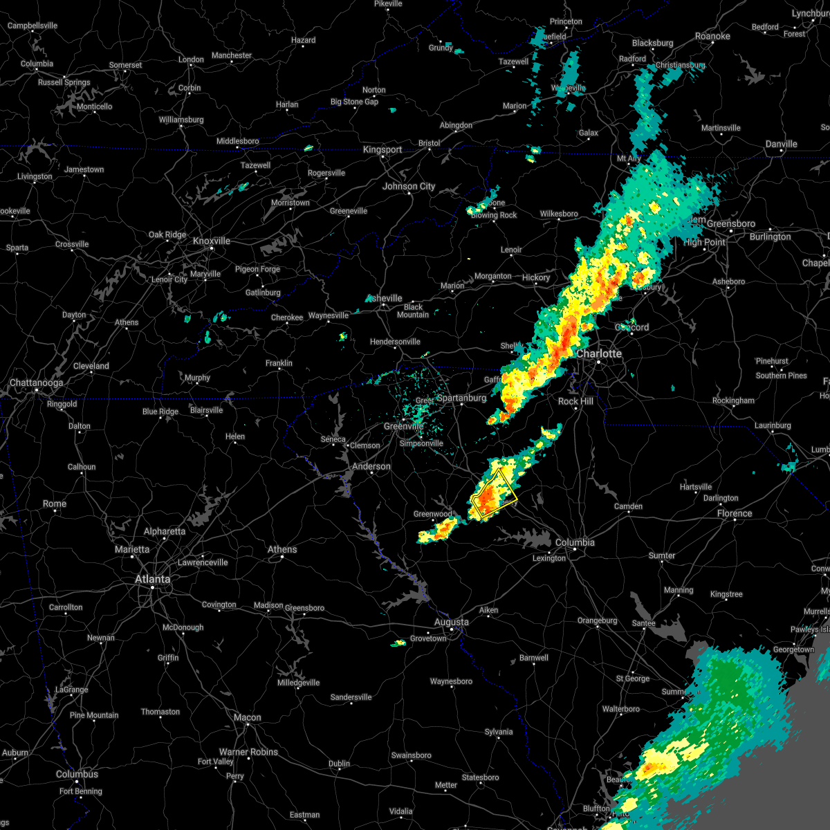 Interactive Hail Maps Hail Map for Silverstreet, SC
