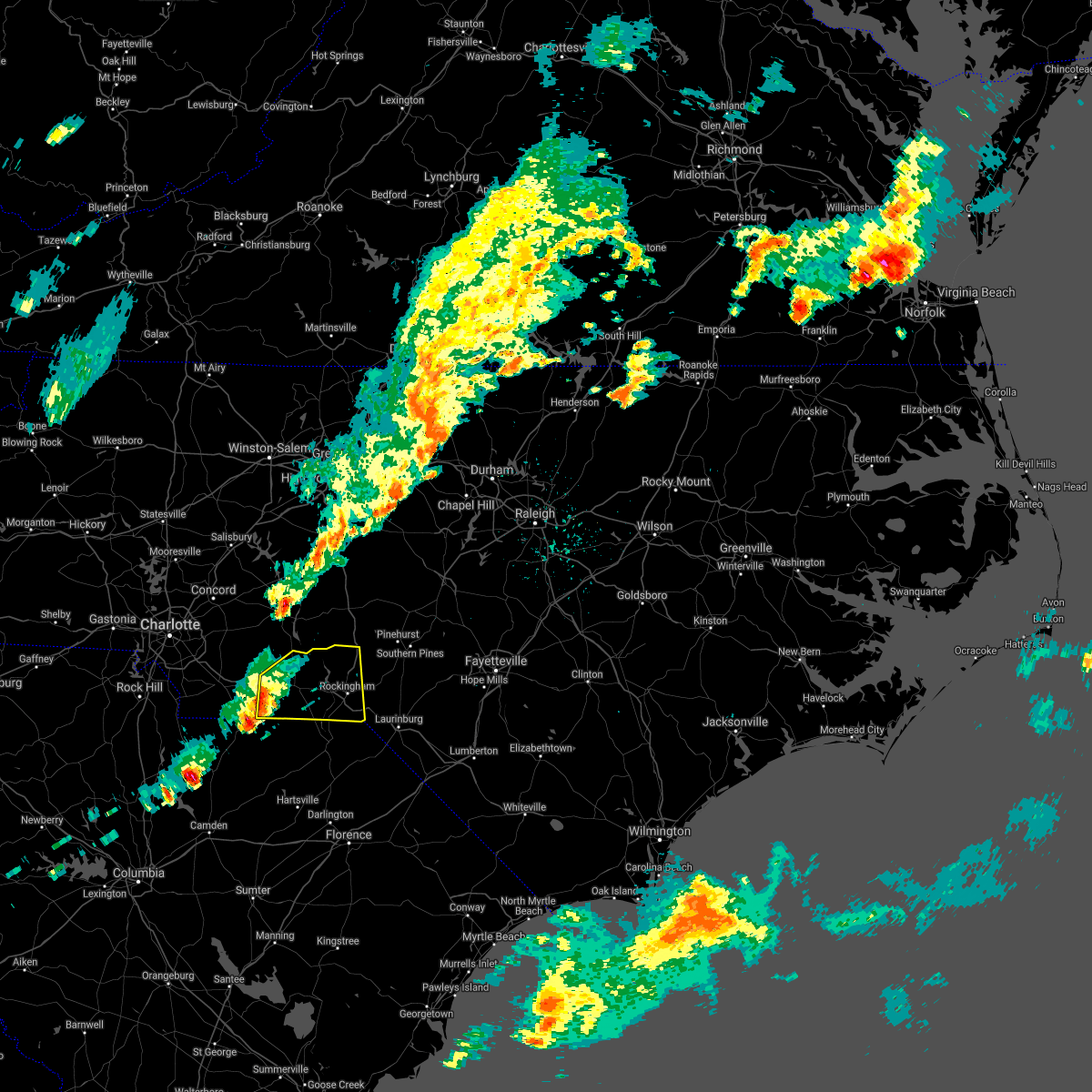 Interactive Hail Maps Hail Map for Peachland, NC