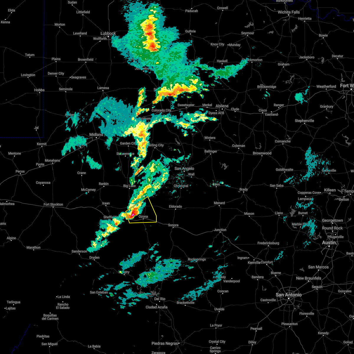 Interactive Hail Maps Hail Map for Ozona, TX