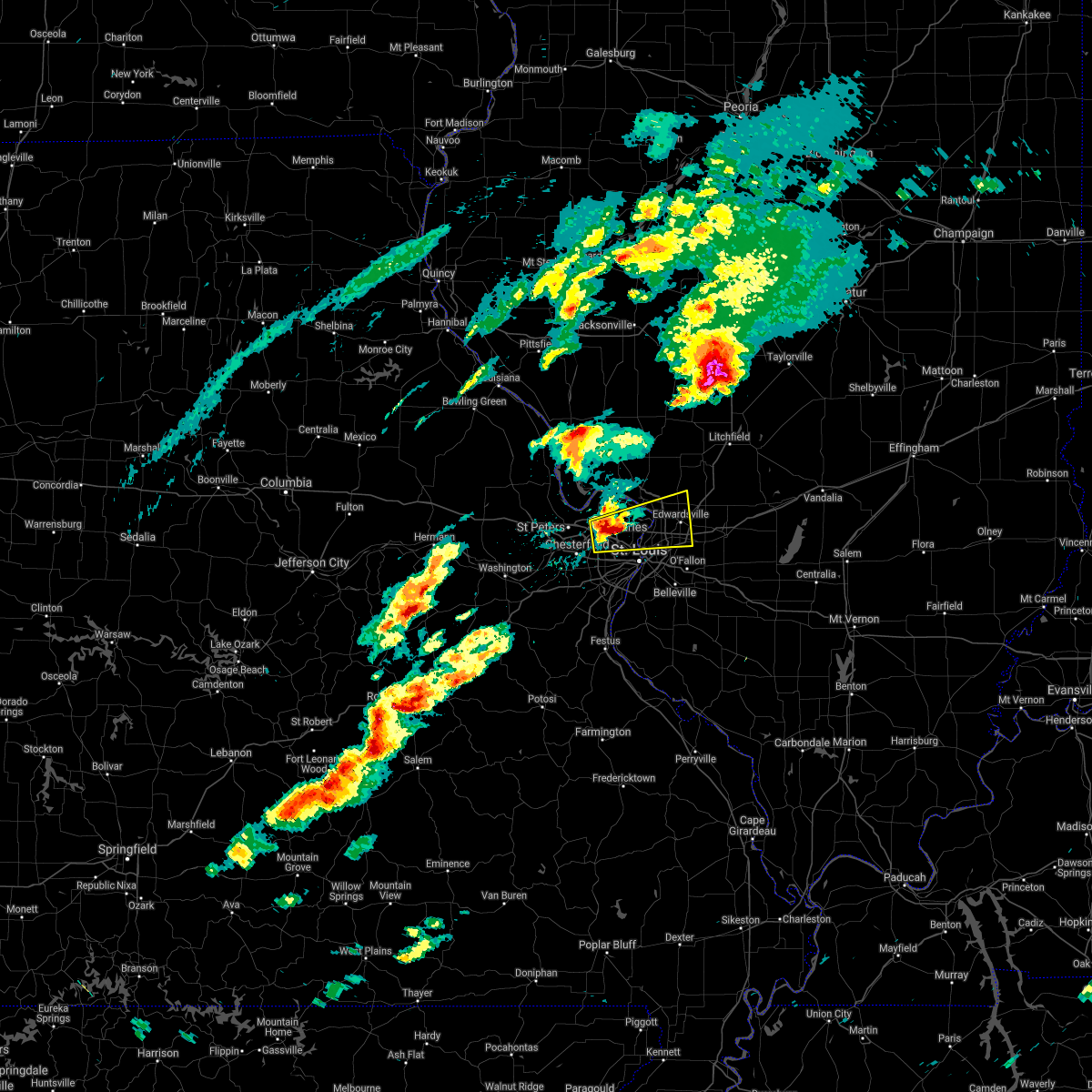 Hail Map for St. Louis, MO Interactive Hail Maps