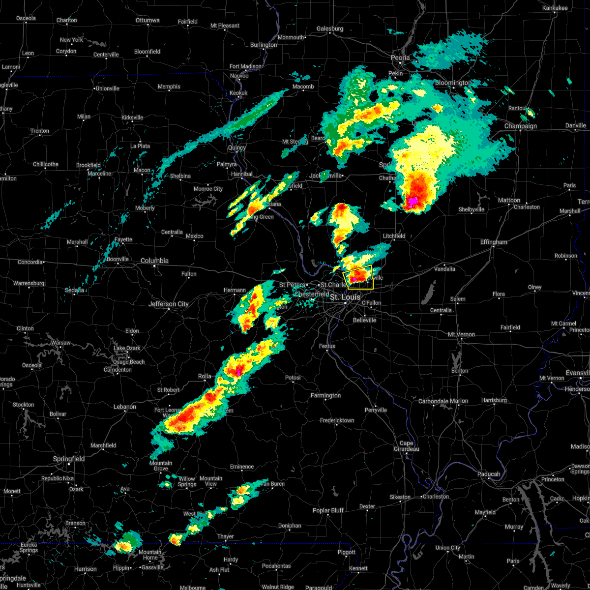 Hail Map for St. Louis, MO Interactive Hail Maps