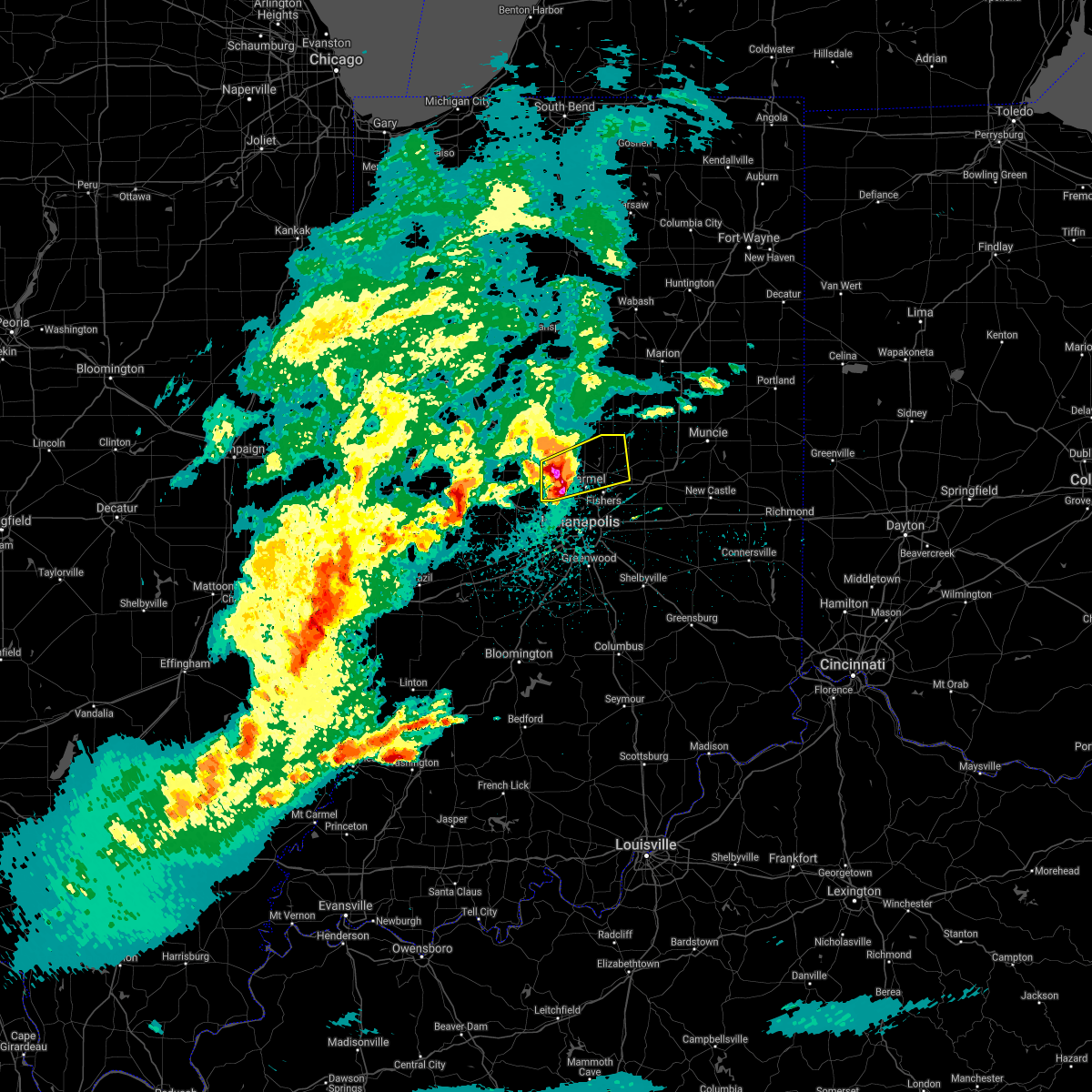 Interactive Hail Maps Hail Map for Sheridan, IN