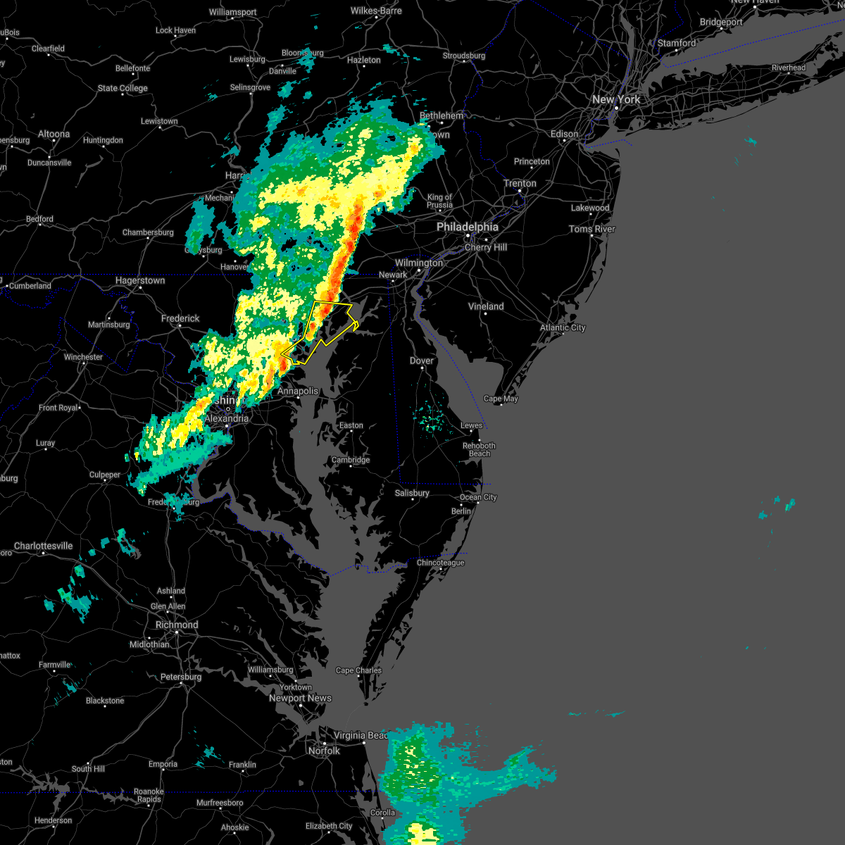 Interactive Hail Maps Hail Map for Aberdeen Proving Ground, MD