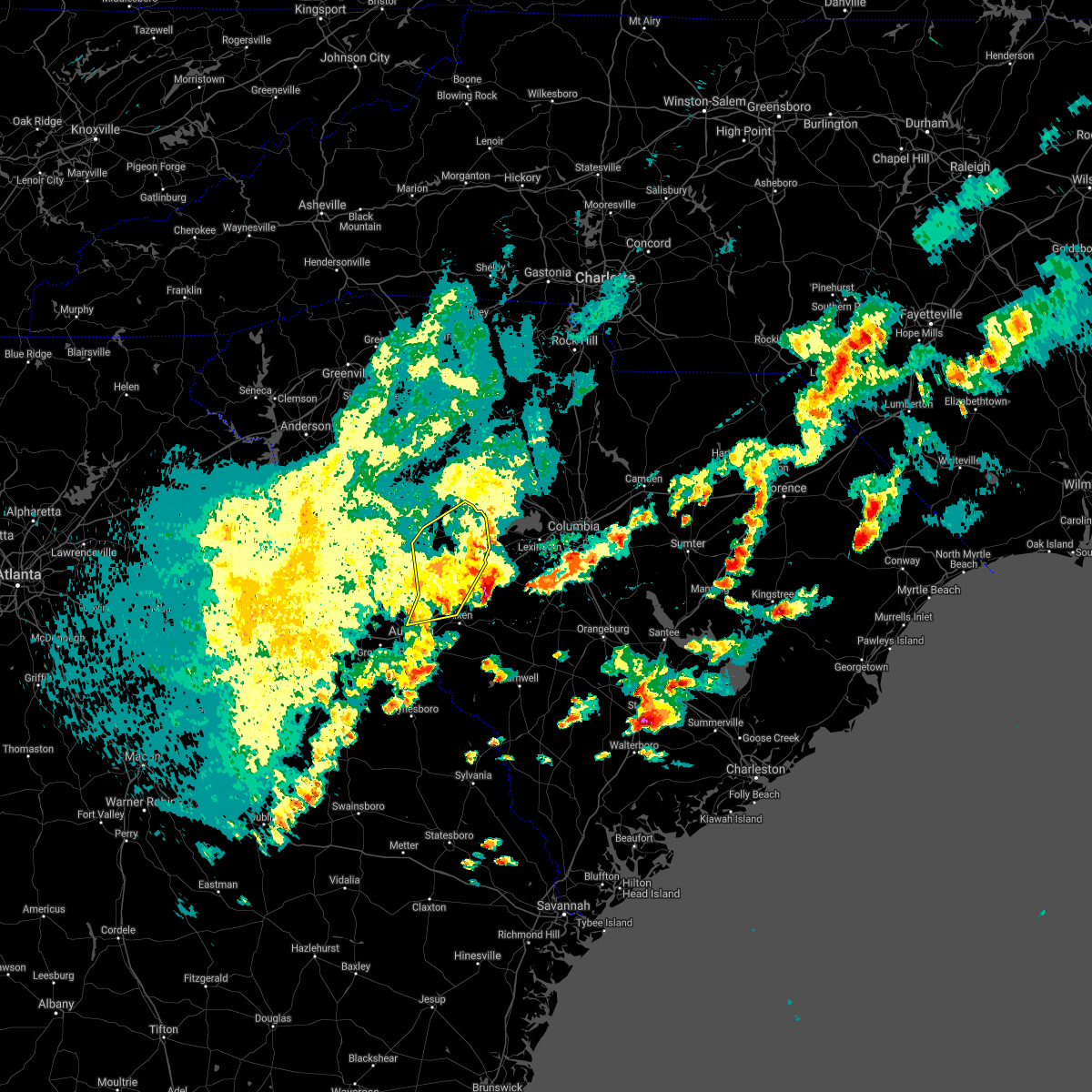 Interactive Hail Maps Hail Map for Ridge Spring, SC