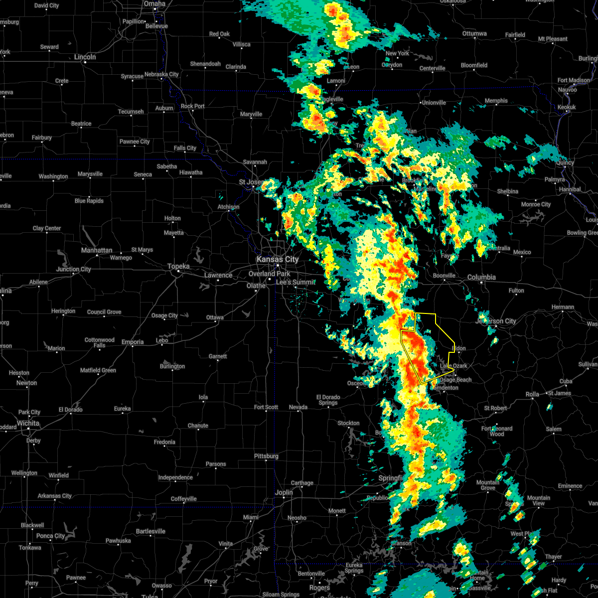 Interactive Hail Maps Hail Map for Cole Camp, MO