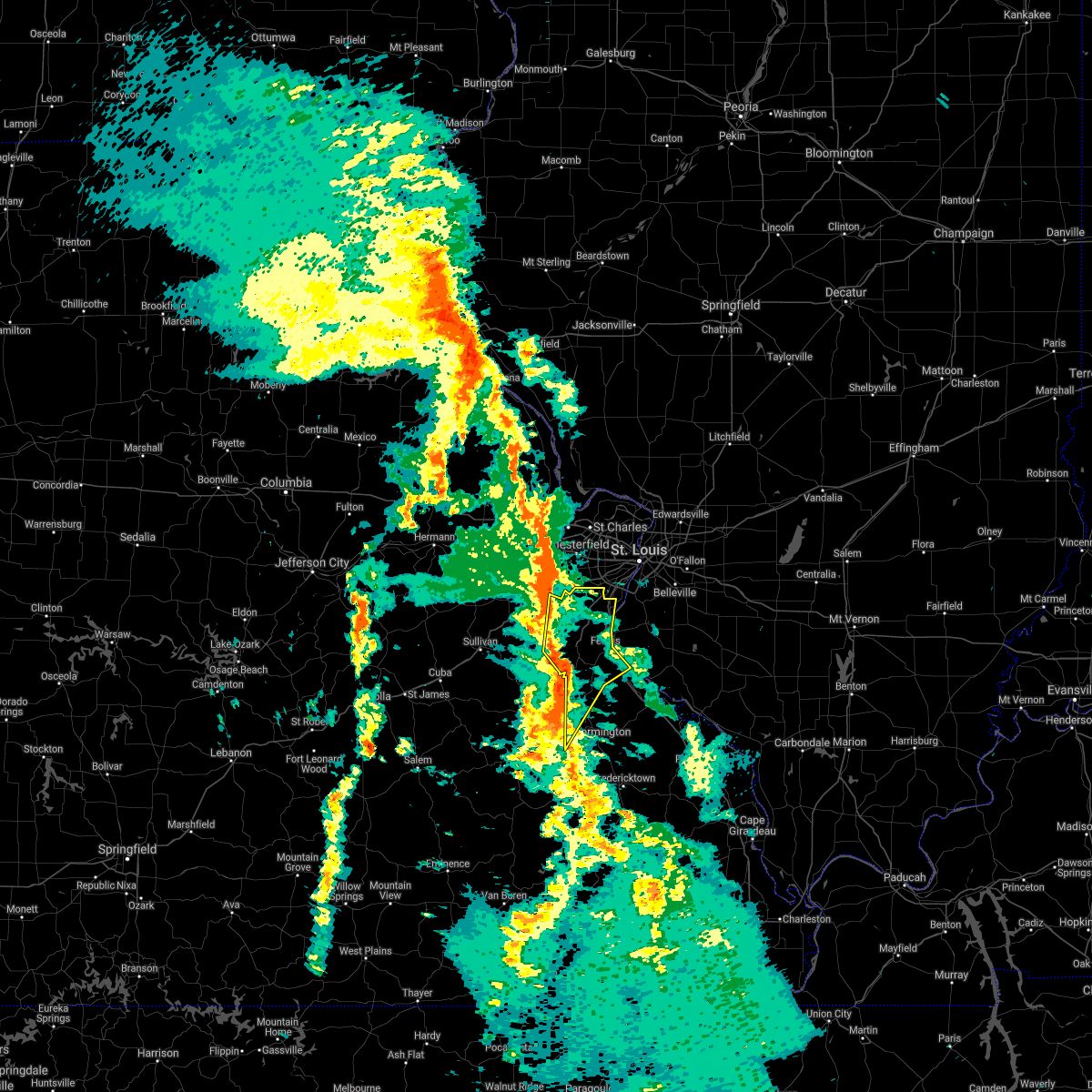 Interactive Hail Maps Hail Map for Bismarck, MO