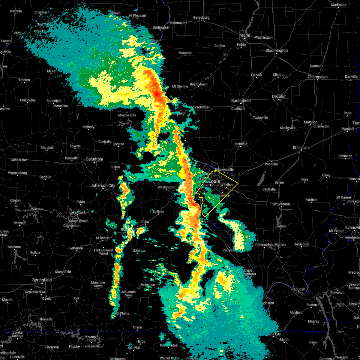 Hail Map for St. Louis, MO Interactive Hail Maps