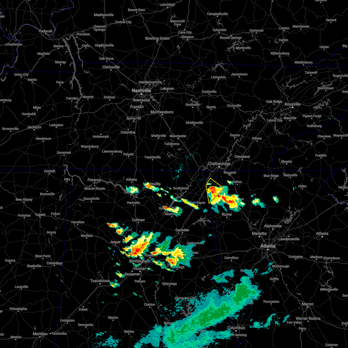 Interactive Hail Maps Hail Map for Menlo, GA