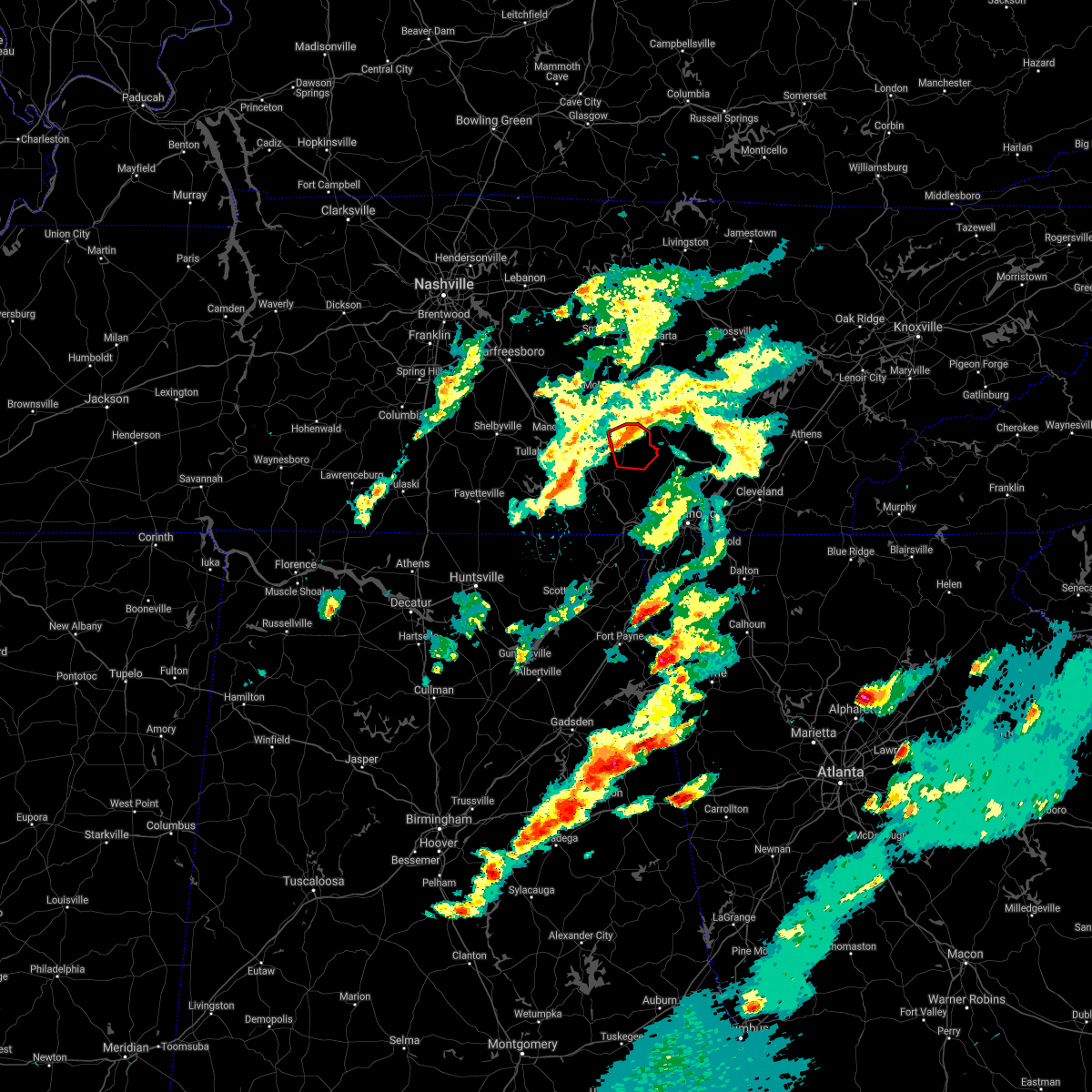 Interactive Hail Maps Hail Map for GruetliLaager, TN
