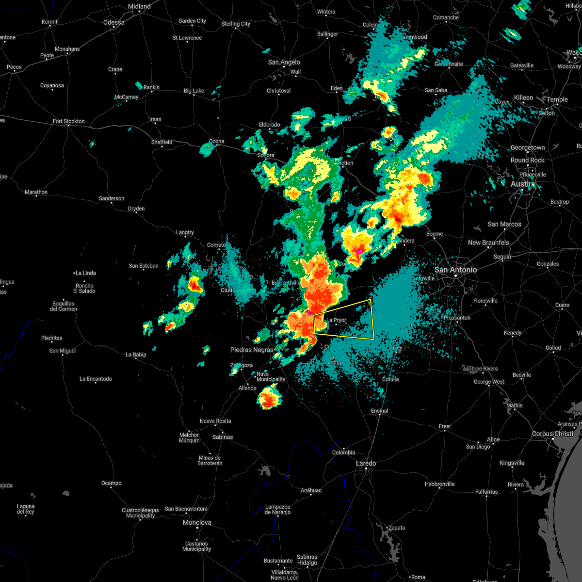 Interactive Hail Maps Hail Map for La Pryor, TX