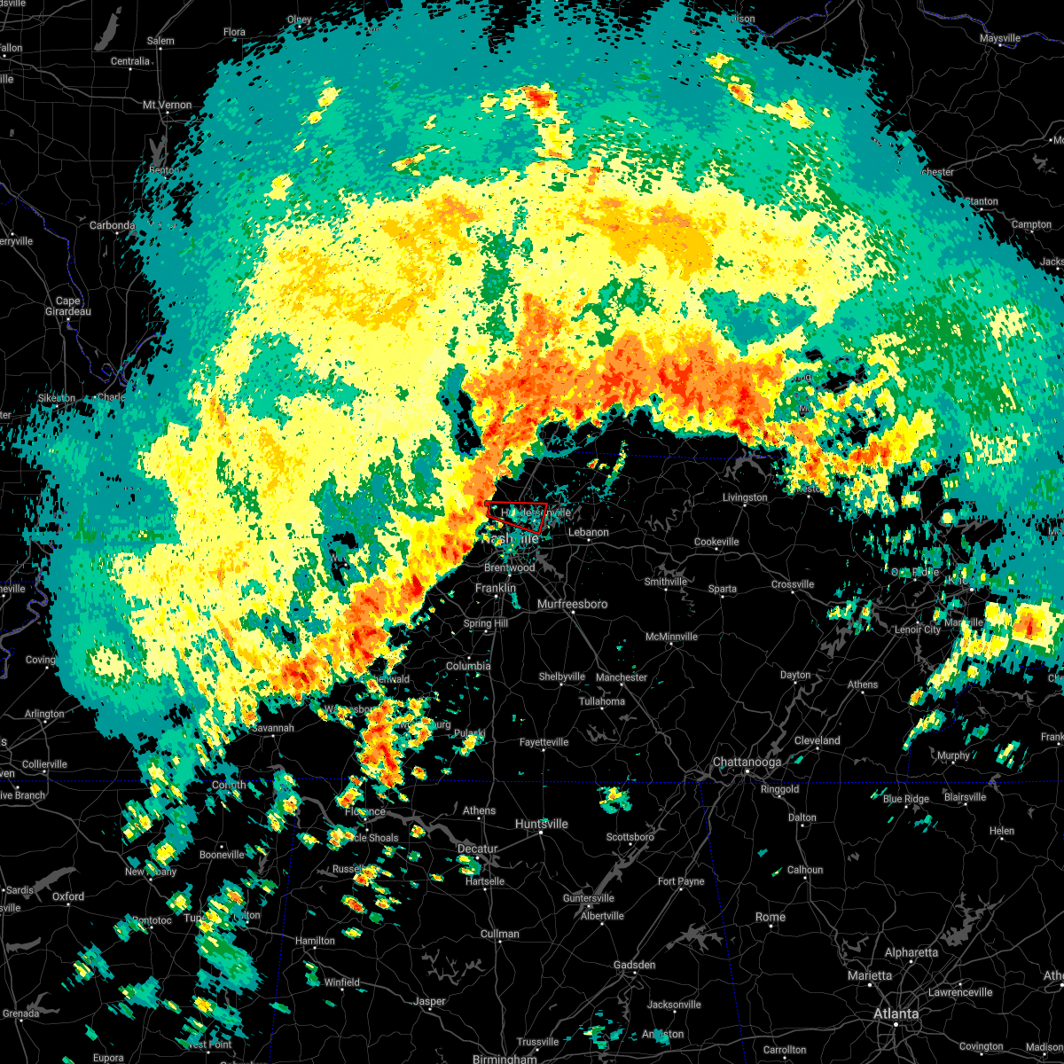 Interactive Hail Maps Hail Map for Nashville, TN