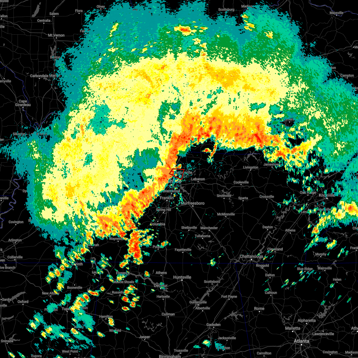 Interactive Hail Maps Hail Map for Nashville, TN