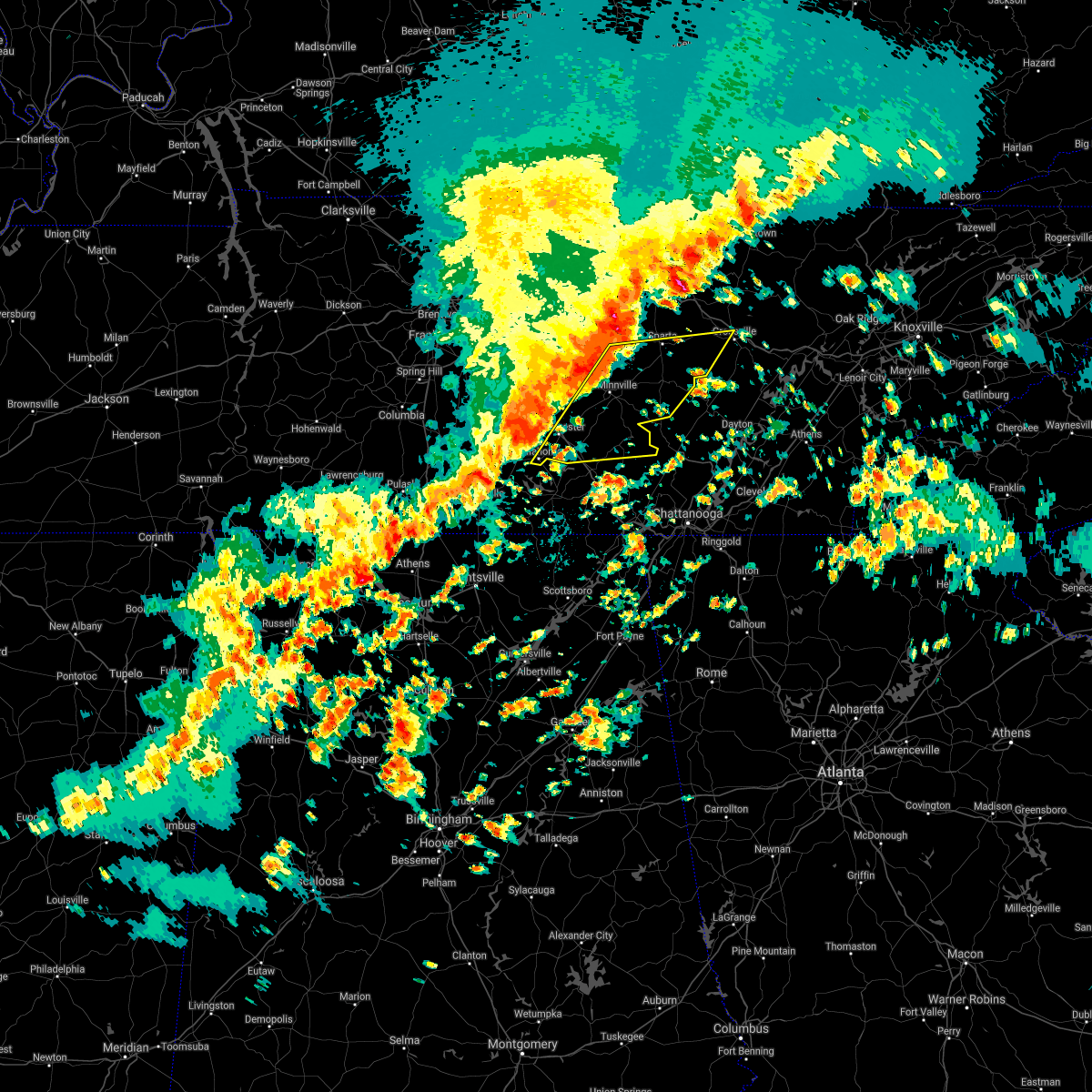 Interactive Hail Maps Hail Map for GruetliLaager, TN