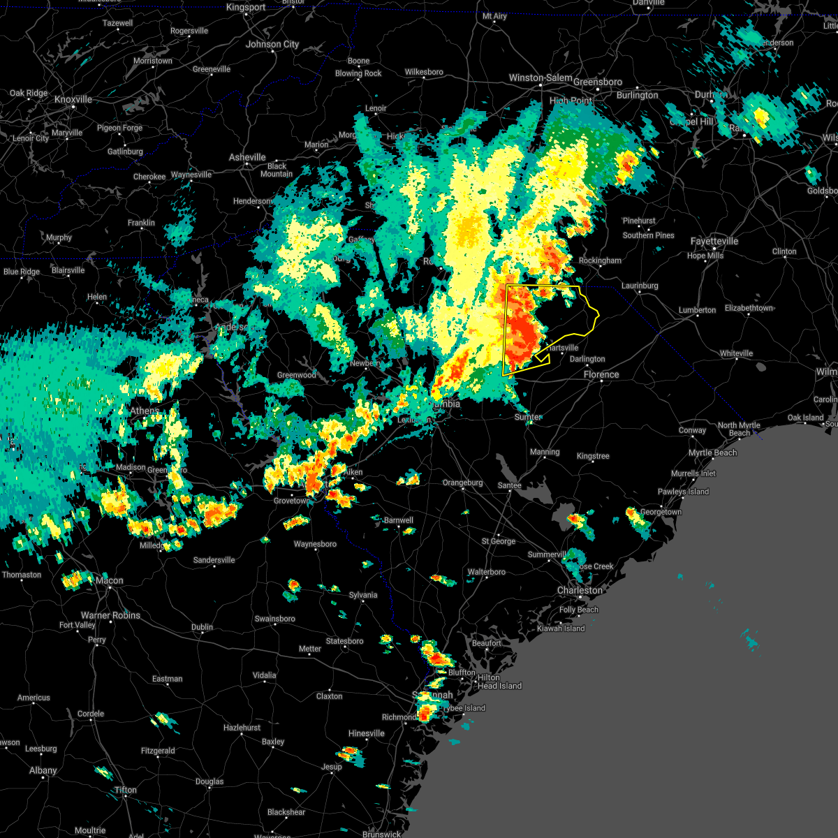 Interactive Hail Maps Hail Map for Mount Croghan, SC