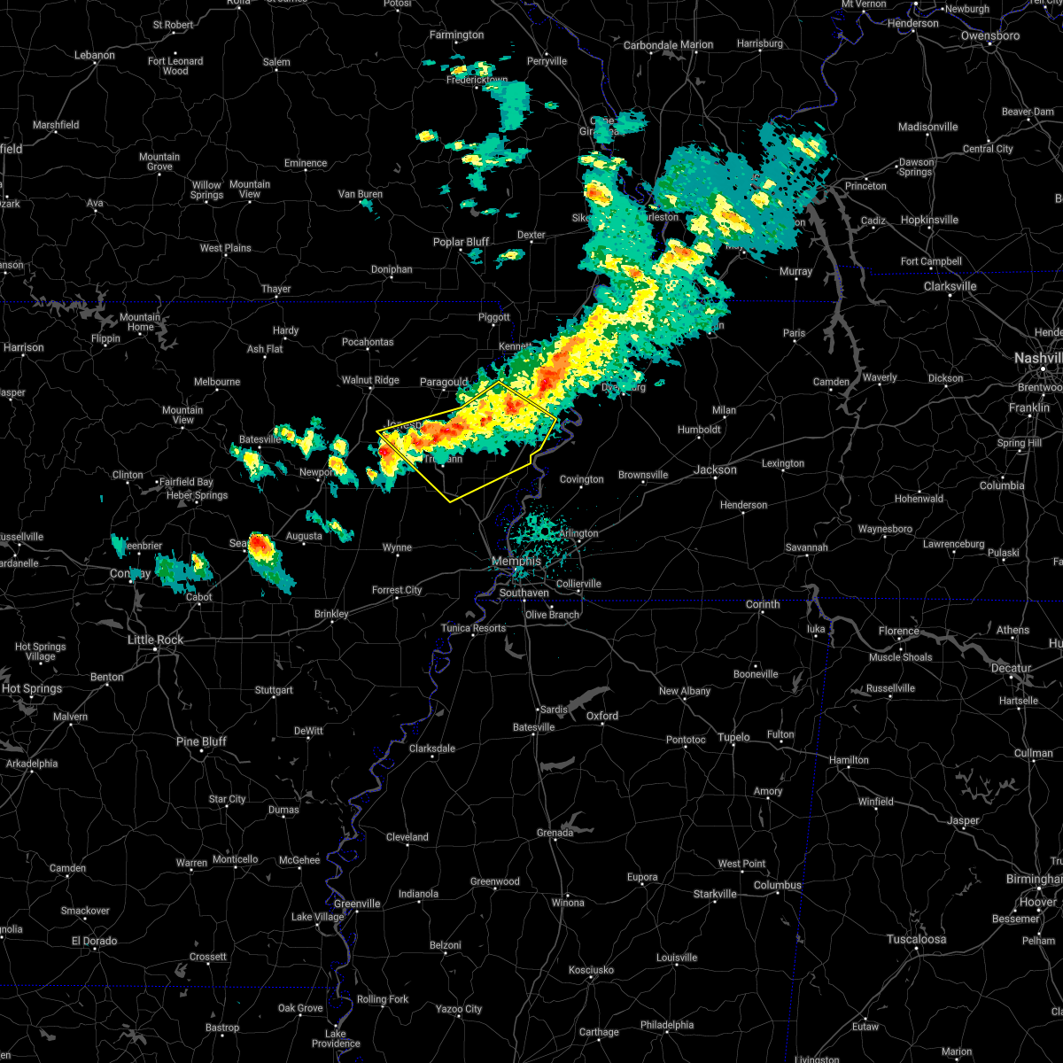 Interactive Hail Maps Hail Map for Brookland, AR