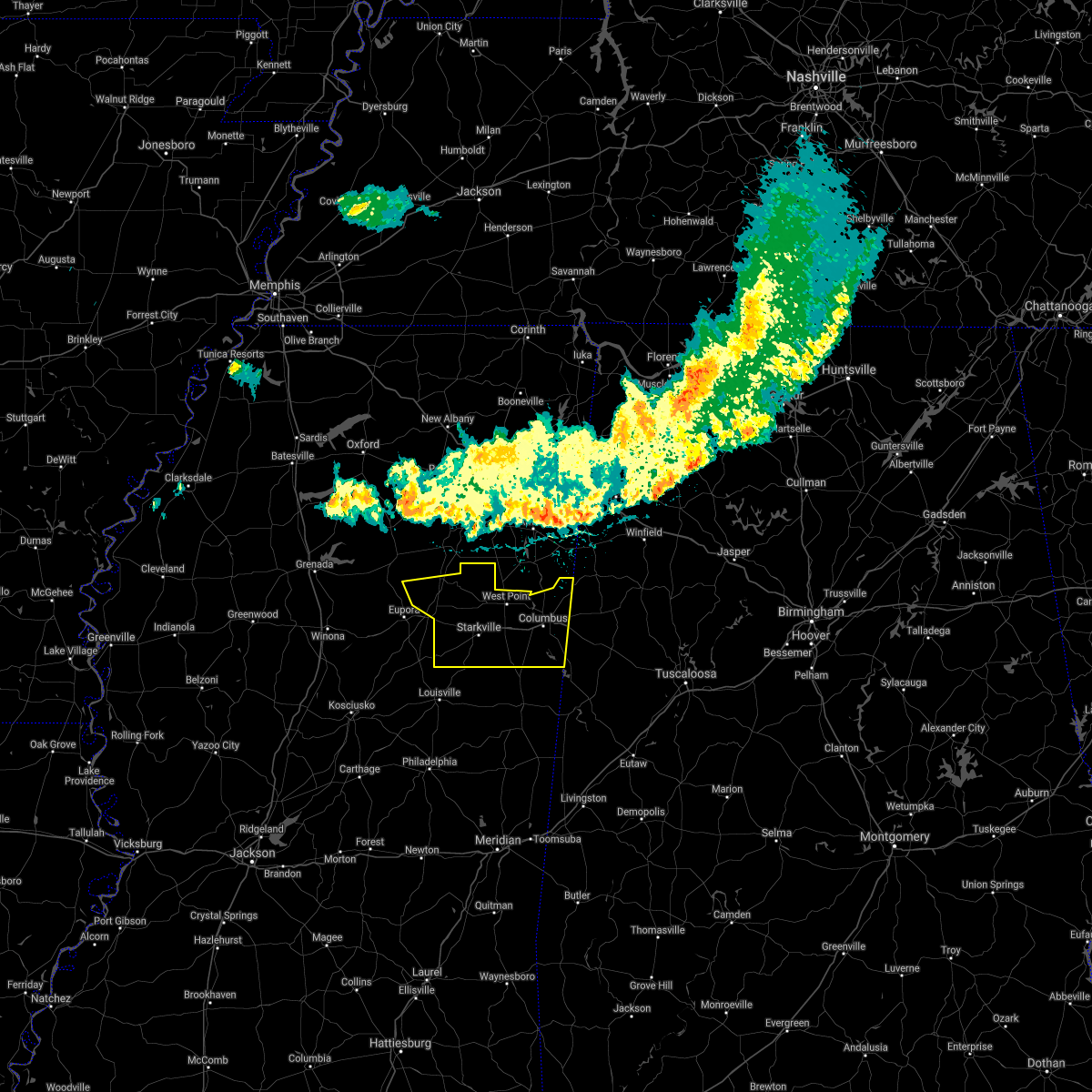 Interactive Hail Maps Hail Map for Sturgis, MS