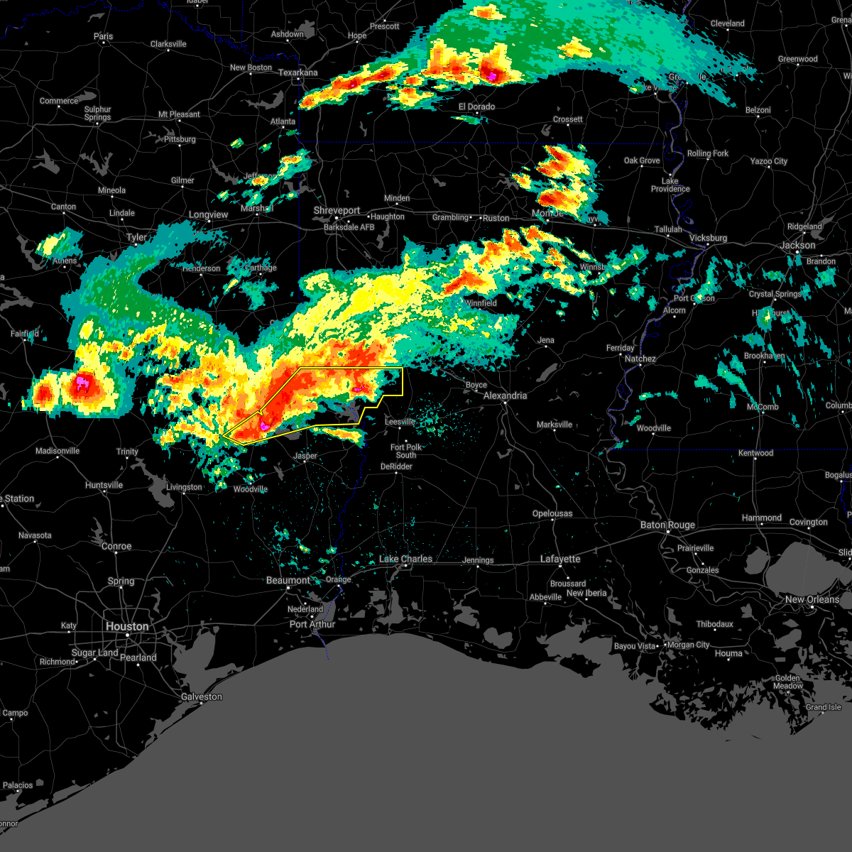Interactive Hail Maps Hail Map for Pineland, TX