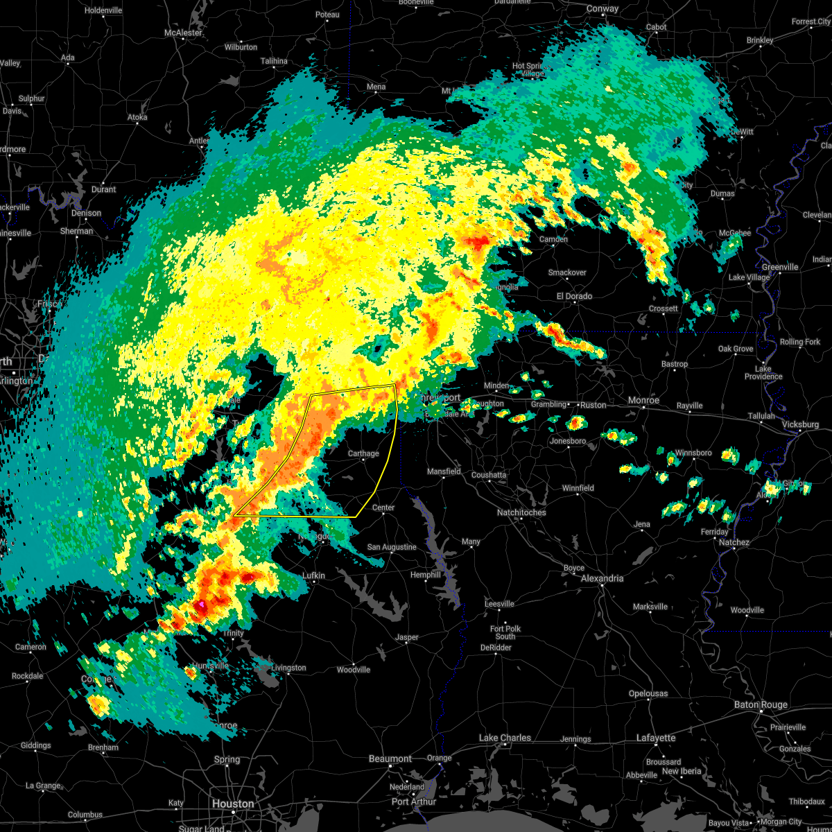 Interactive Hail Maps Hail Map for Rusk, TX