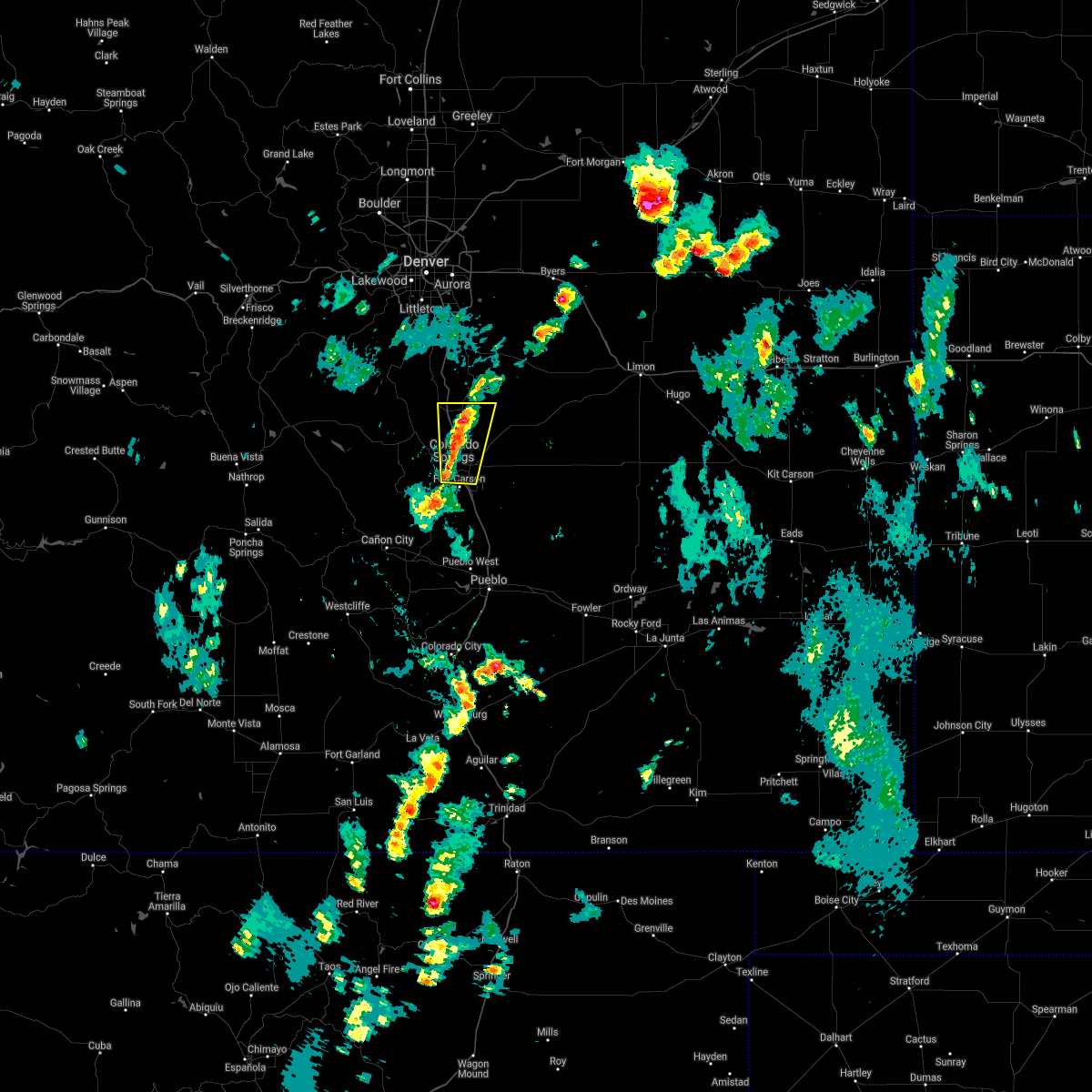 Interactive Hail Maps Hail Map for Colorado Springs, CO