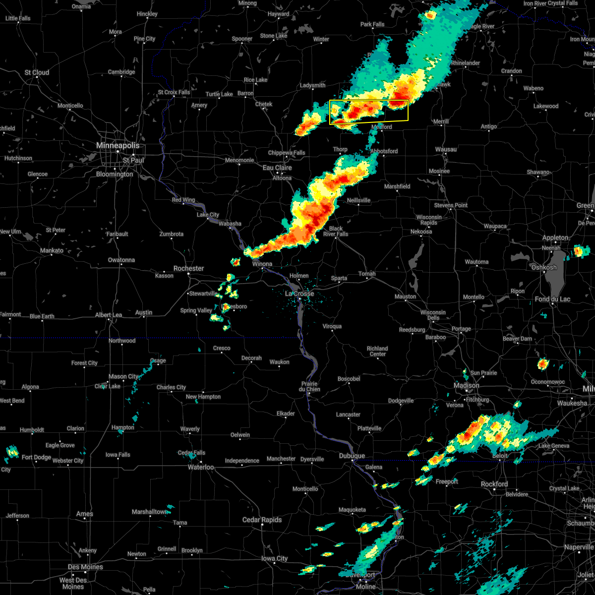 Interactive Hail Maps Hail Map for Rib Lake, WI