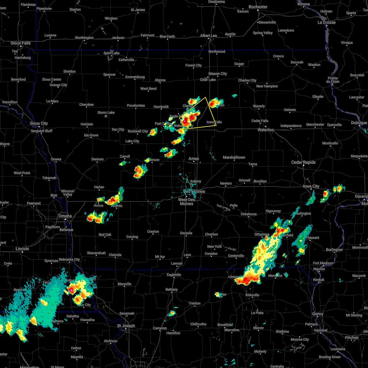 Interactive Hail Maps Hail Map for Dows, IA