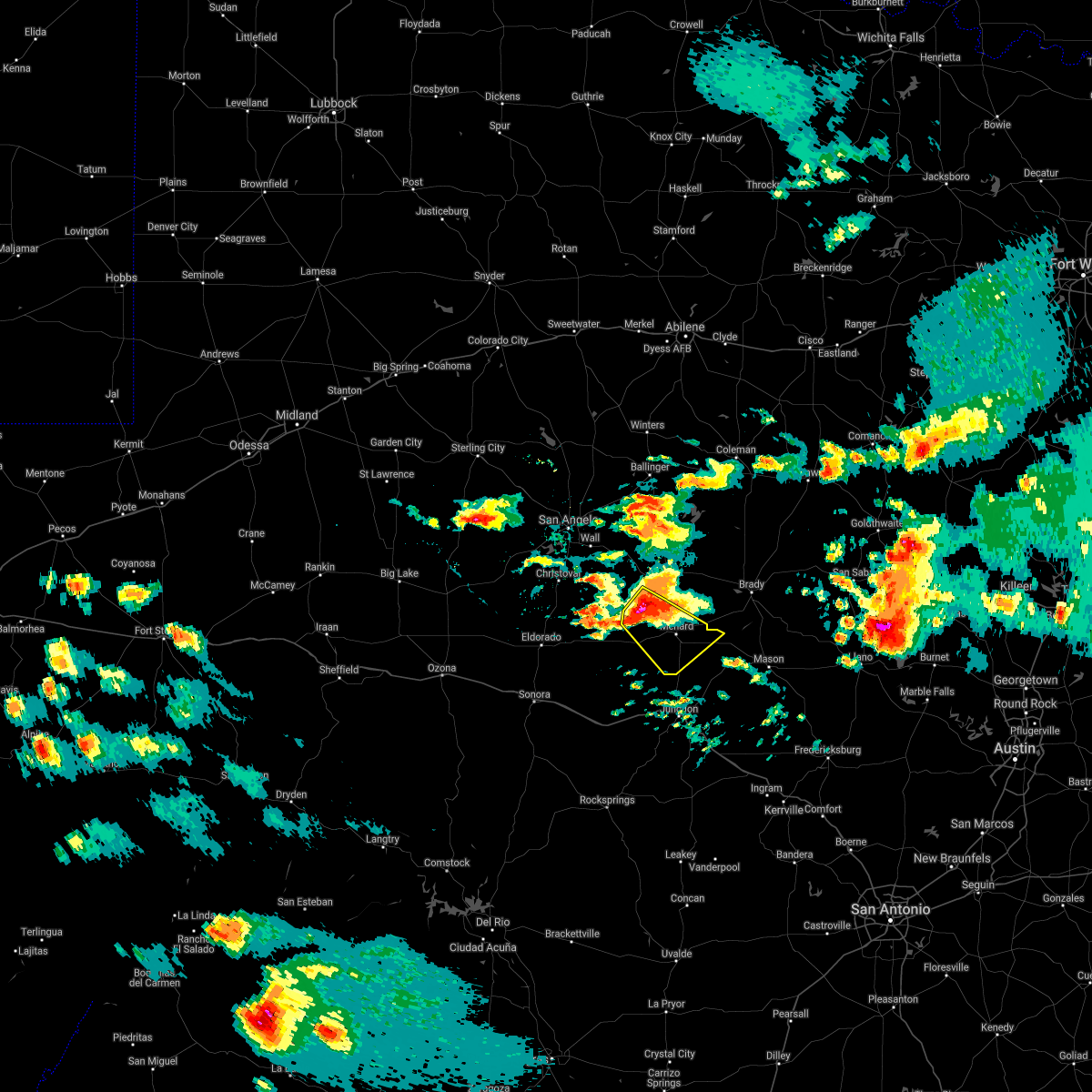 Interactive Hail Maps Hail Map for Menard, TX