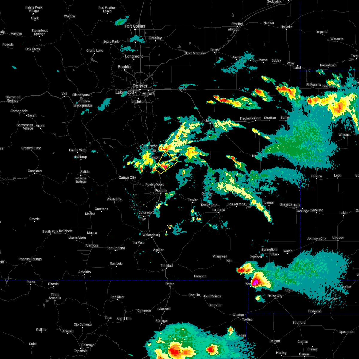 Interactive Hail Maps Hail Map for Colorado Springs, CO