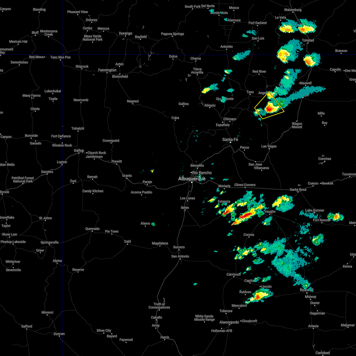 Interactive Hail Maps Hail Map for Angel Fire, NM