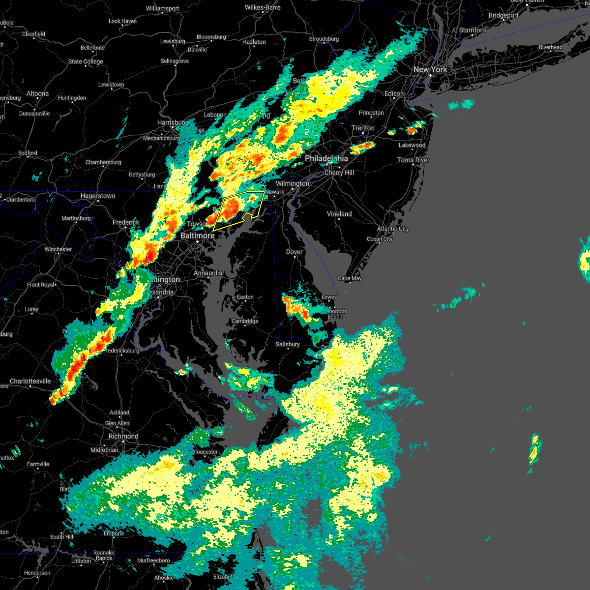 Interactive Hail Maps Hail Map for Aberdeen Proving Ground, MD