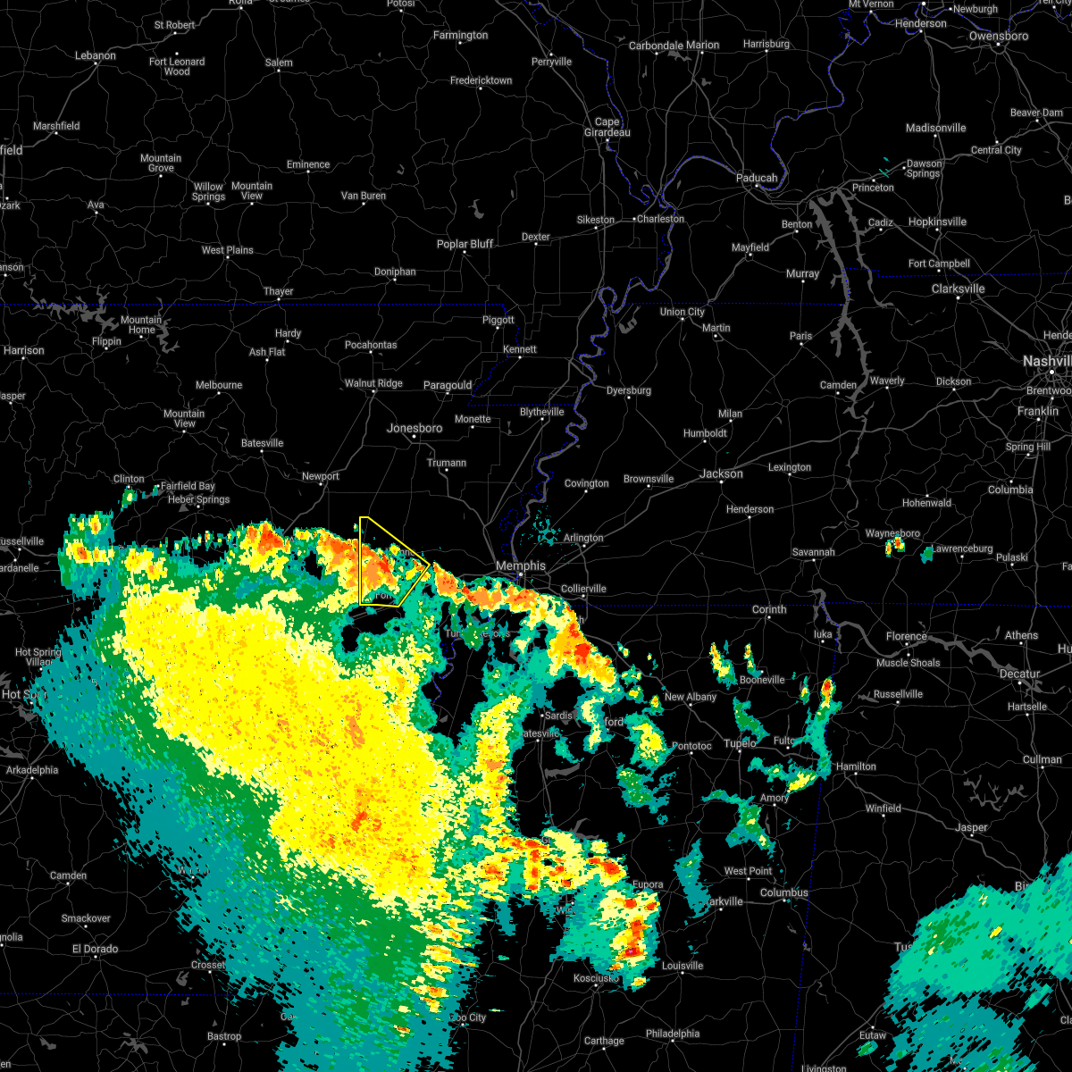Interactive Hail Maps Hail Map for Hickory Ridge, AR