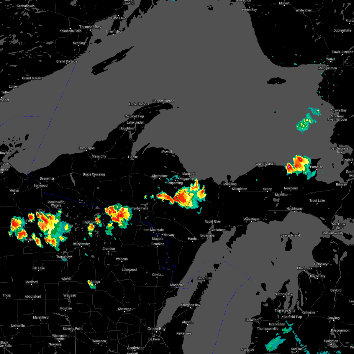 Interactive Hail Maps Hail Map for Gwinn, MI