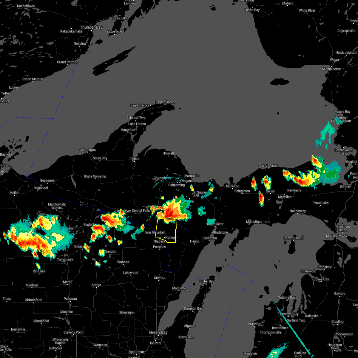 Interactive Hail Maps Hail Map for Iron Mountain, MI