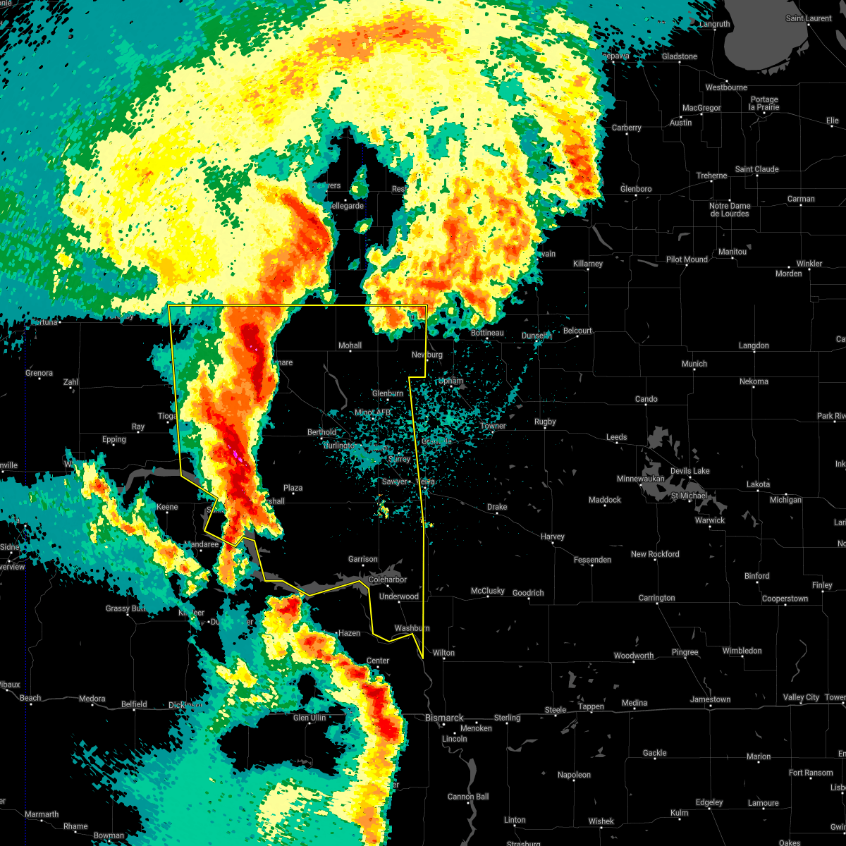 Interactive Hail Maps Hail Map for Minot, ND