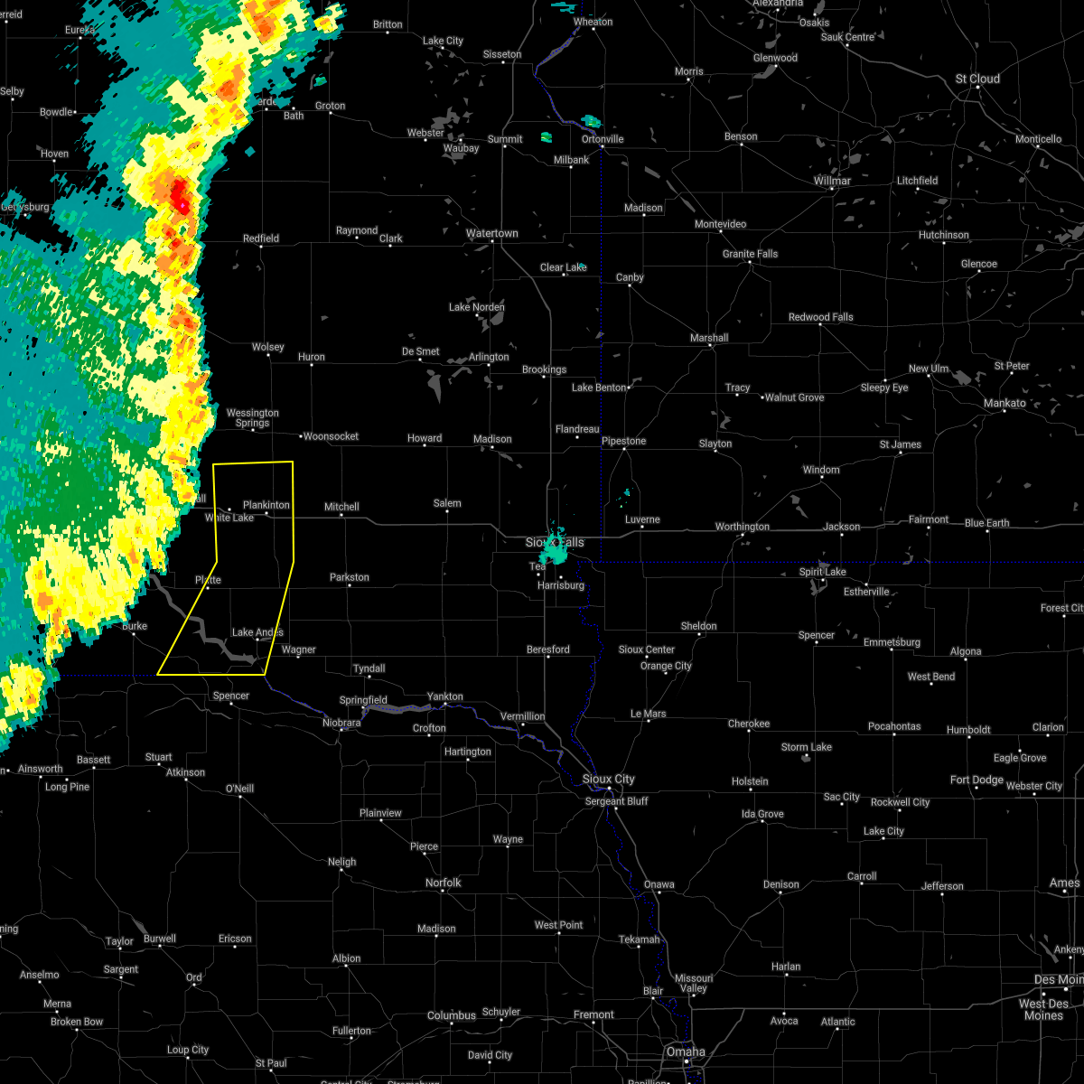Interactive Hail Maps Hail Map for Geddes, SD