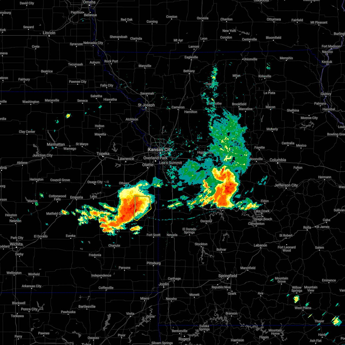 Interactive Hail Maps Hail Map for Parker, KS