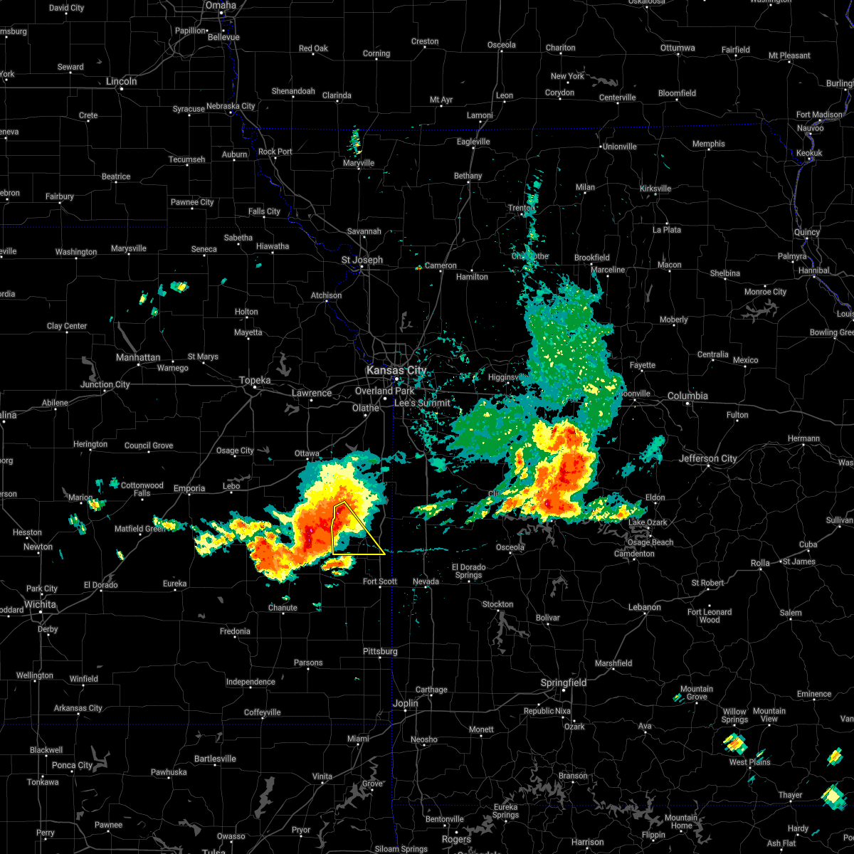Interactive Hail Maps Hail Map for Parker, KS