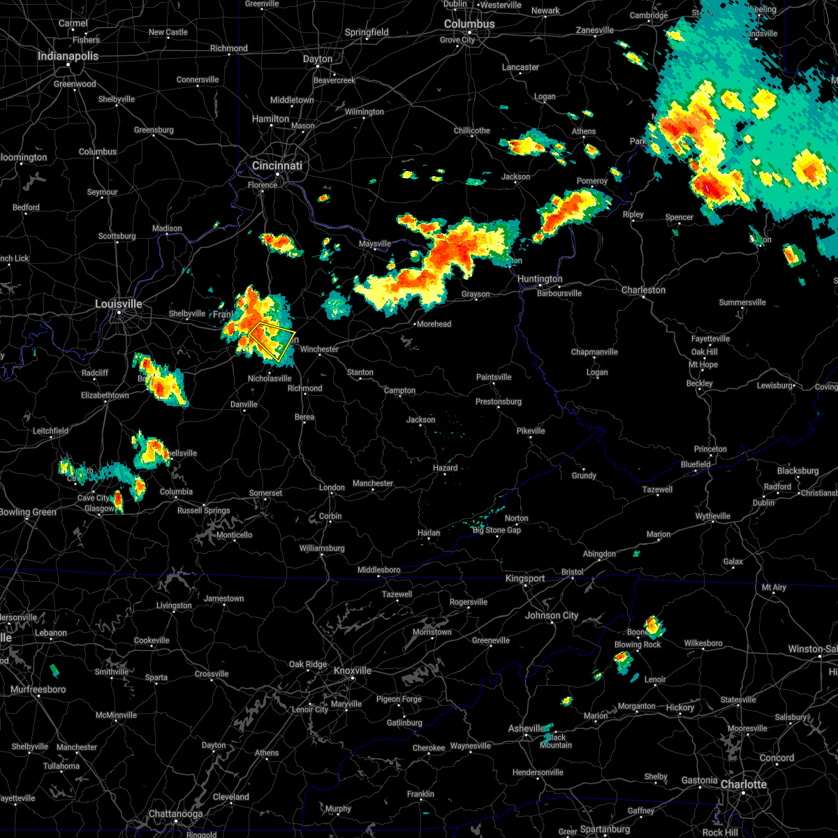 Interactive Hail Maps Hail Map for Midway, KY