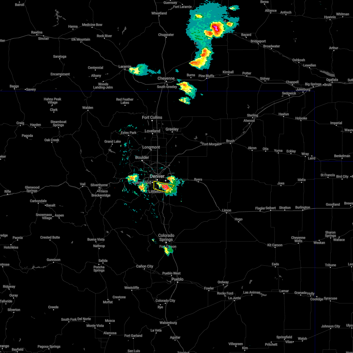 Interactive Hail Maps Hail Map for Littleton, CO