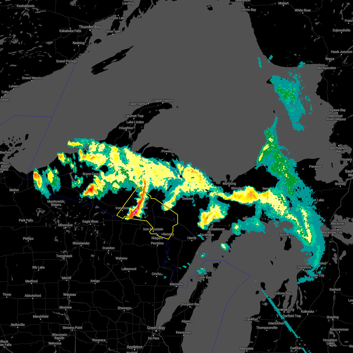 Interactive Hail Maps Hail Map for Iron Mountain, MI