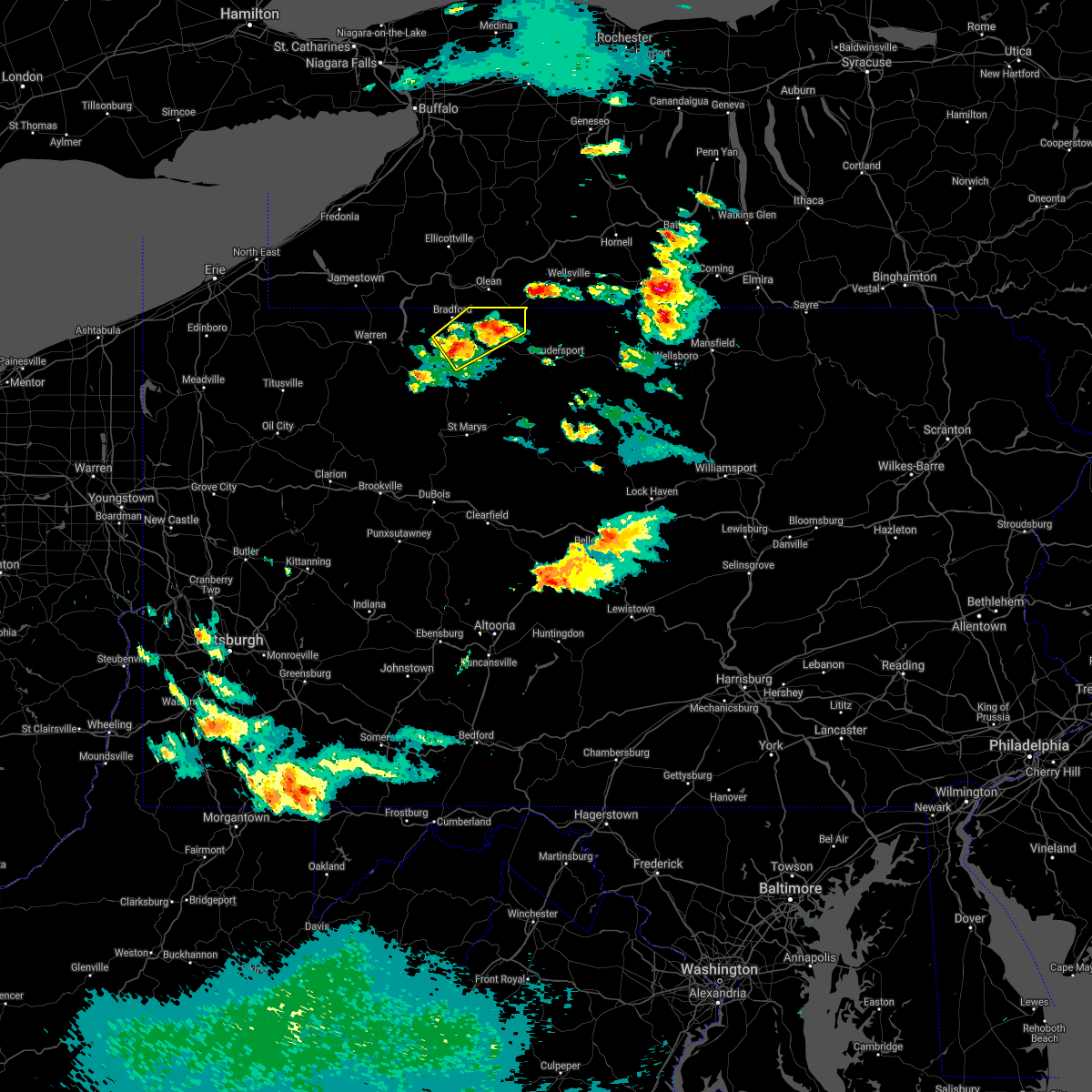Interactive Hail Maps Hail Map for Bradford, PA