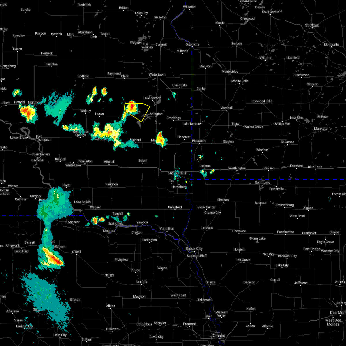 Interactive Hail Maps Hail Map for Lake Preston, SD