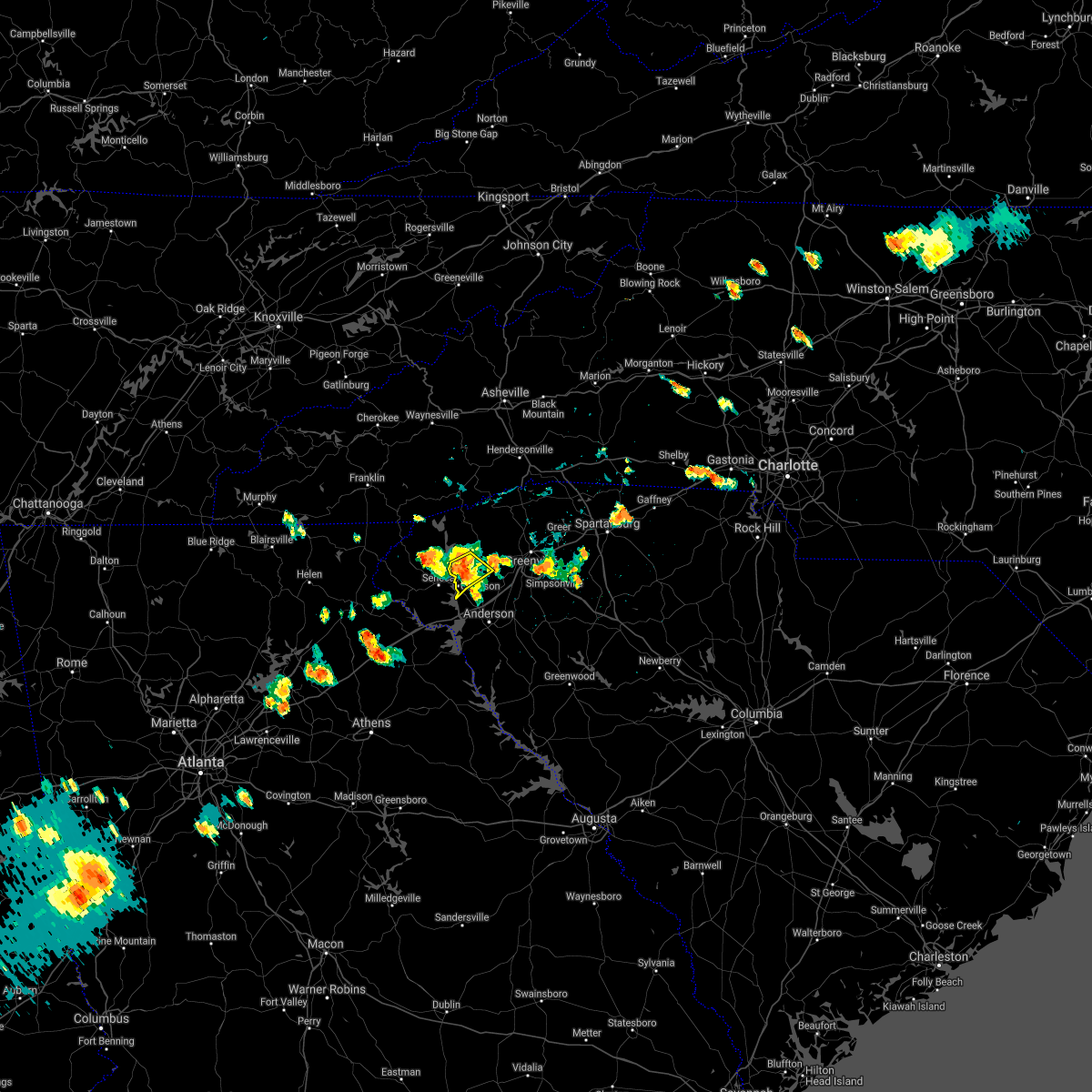 Interactive Hail Maps Hail Map for Six Mile, SC