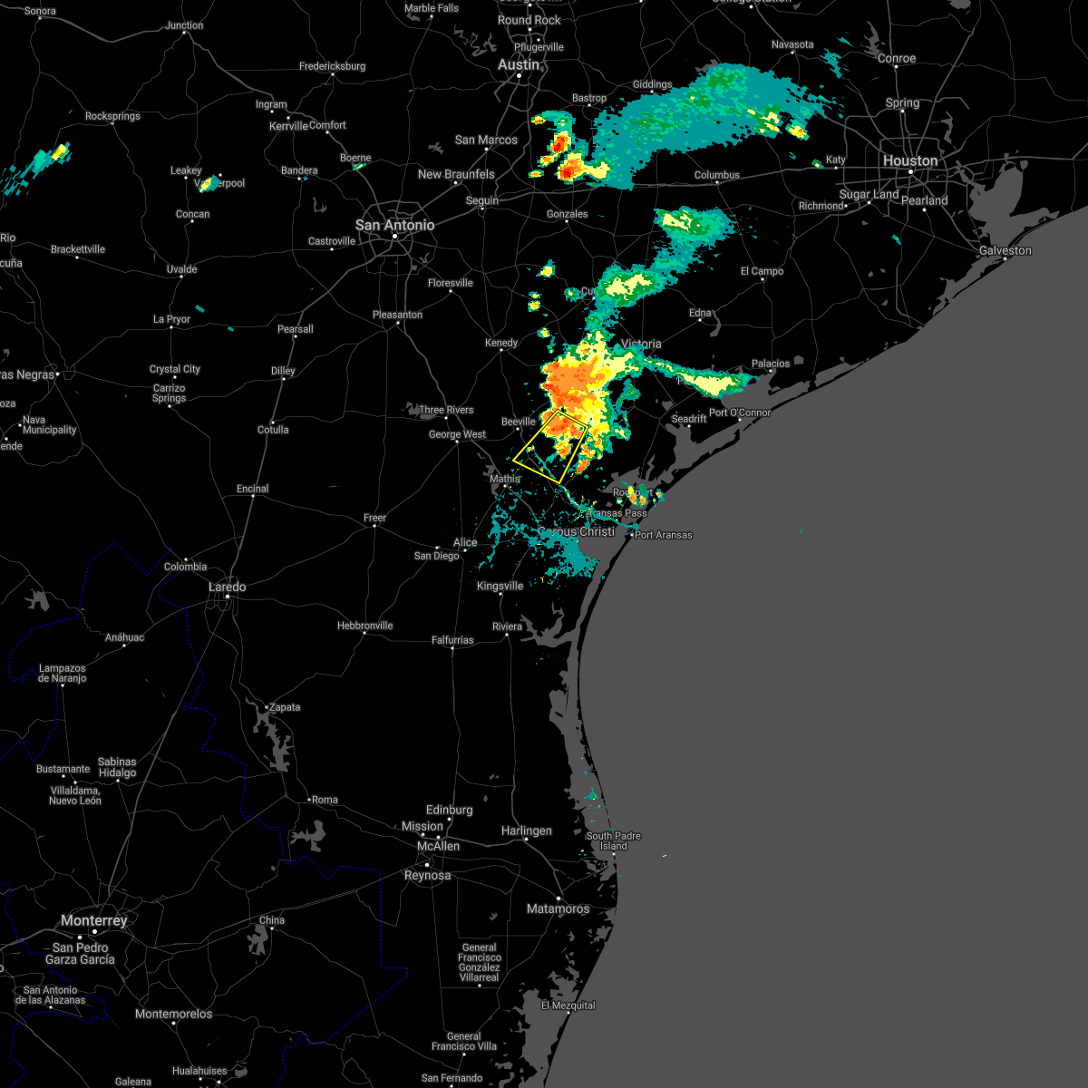 Interactive Hail Maps Hail Map for Skidmore, TX