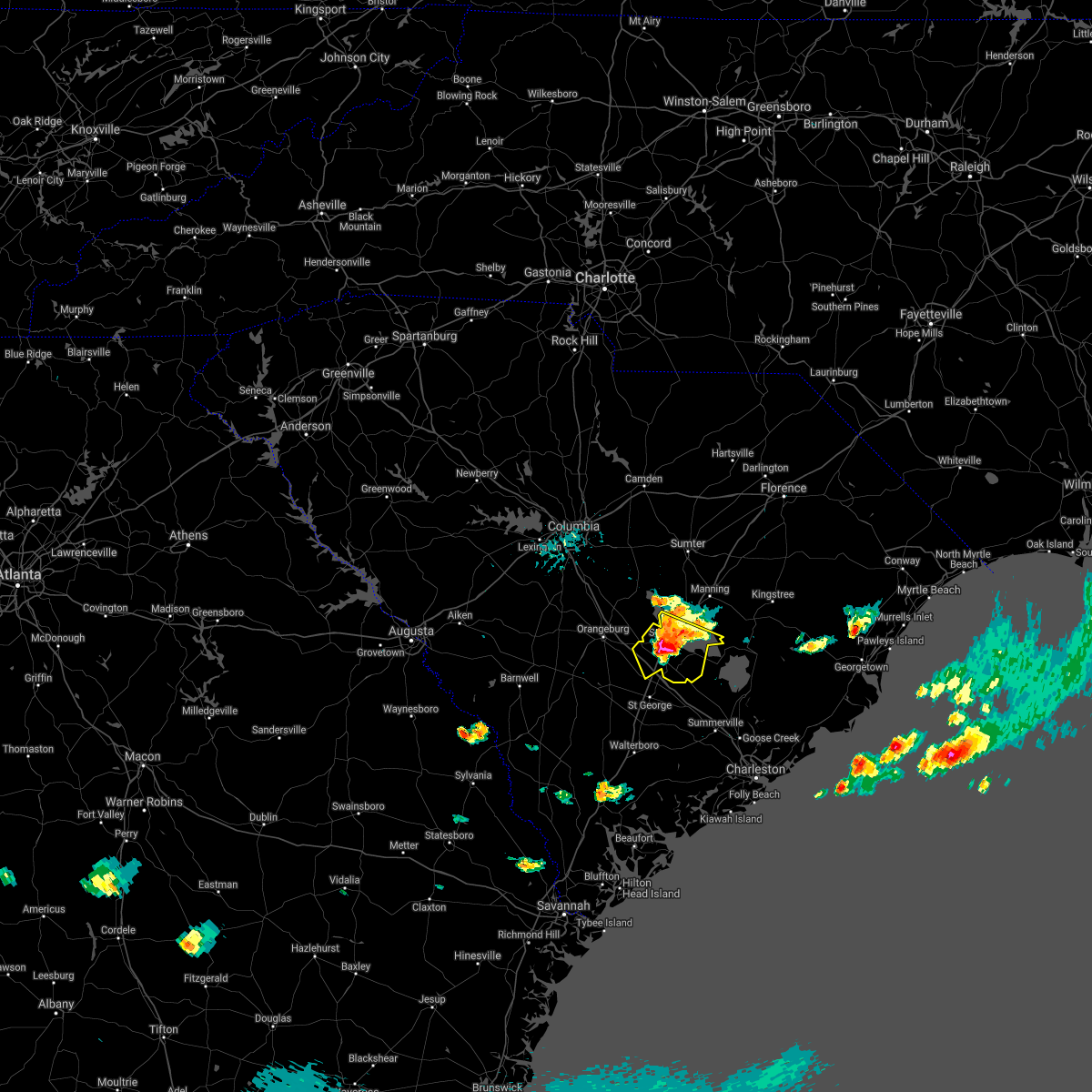 Interactive Hail Maps Hail Map for Holly Hill, SC