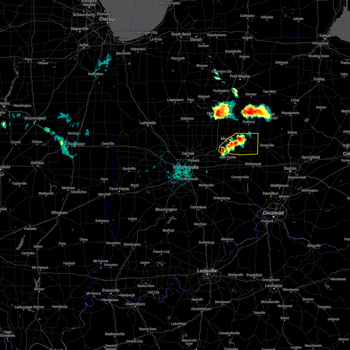 Interactive Hail Maps Hail Map for Lynn, IN