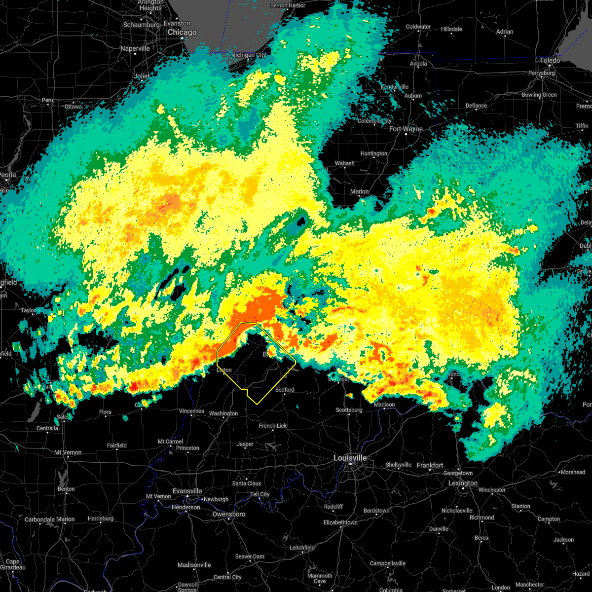 Interactive Hail Maps Hail Map for Bloomington, IN