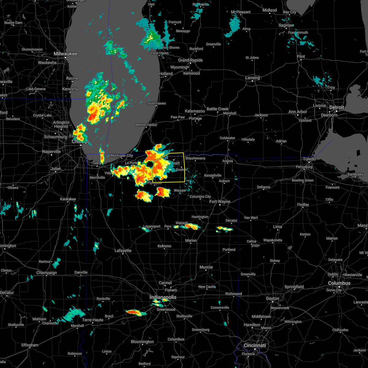 Interactive Hail Maps Hail Map for Milford, IN