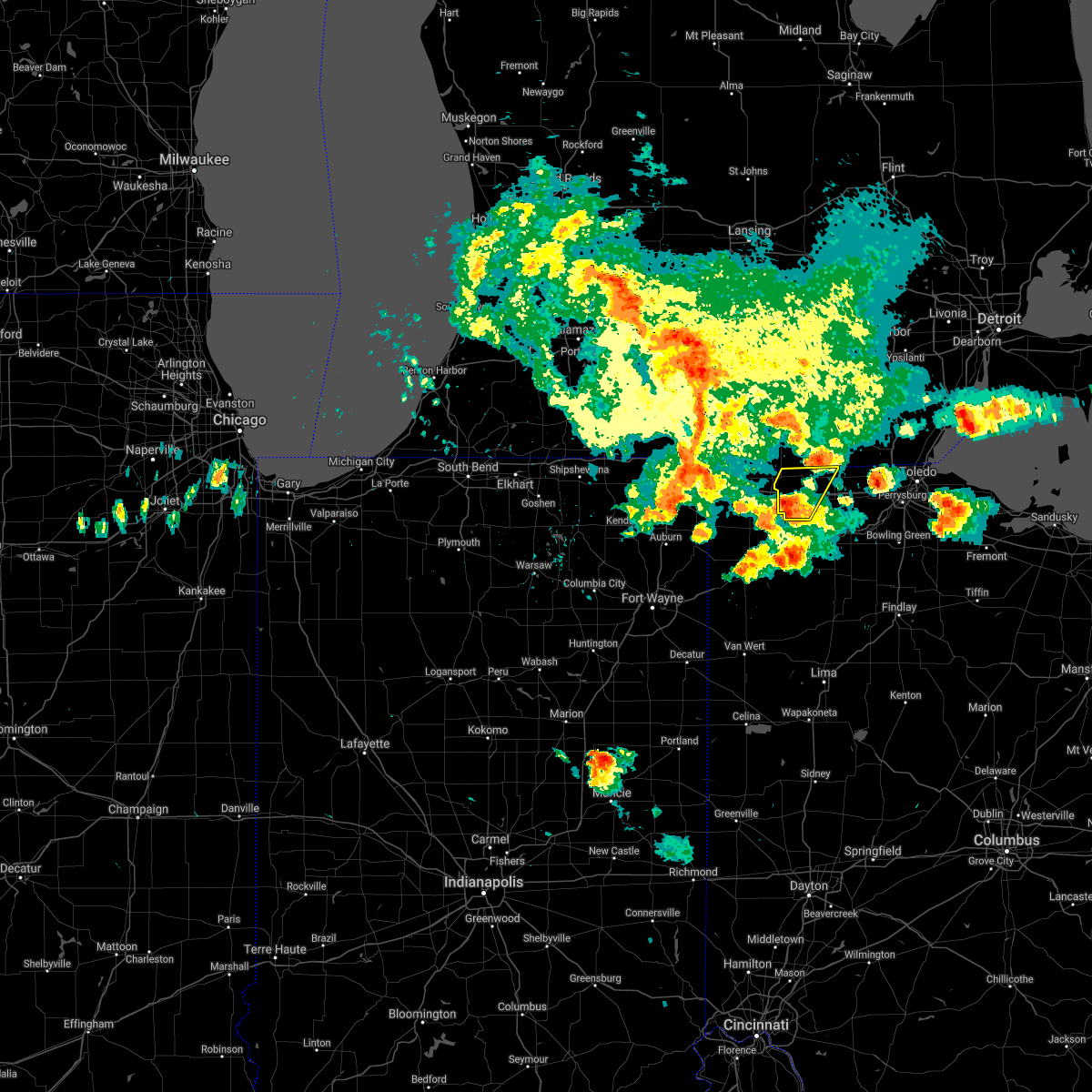 Interactive Hail Maps Hail Map for Pettisville, OH
