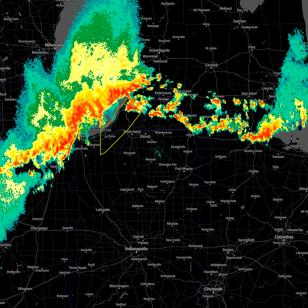 Interactive Hail Maps Hail Map for Kingsford Heights, IN