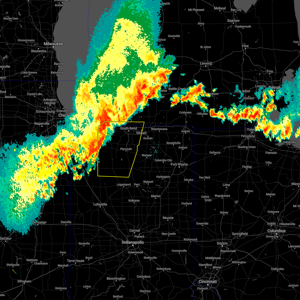 Interactive Hail Maps Hail Map for San Pierre, IN